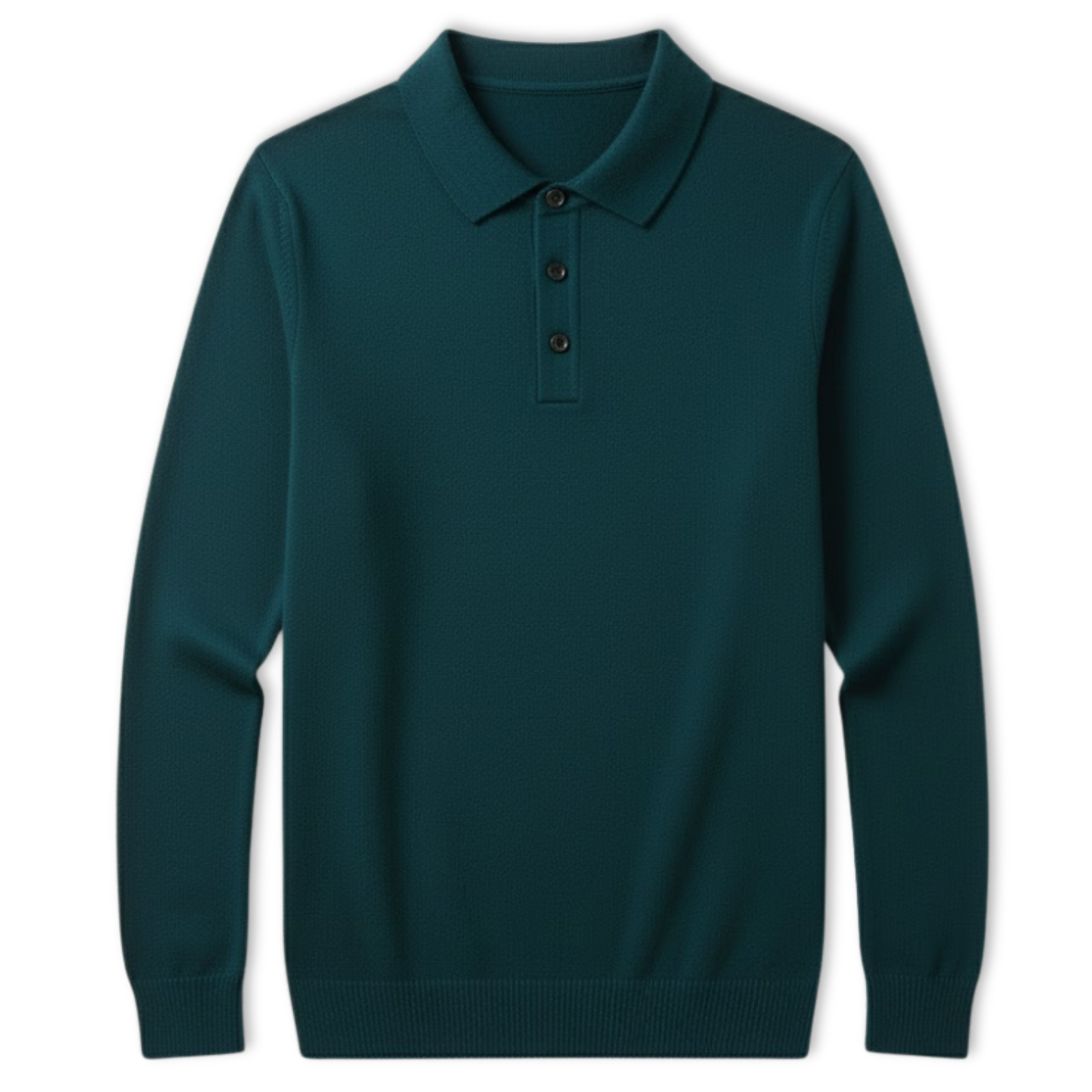 Maison Aurelle - Men’s Long Sleeve Polo Shirt 100% Merino Wool Classic Fit 8