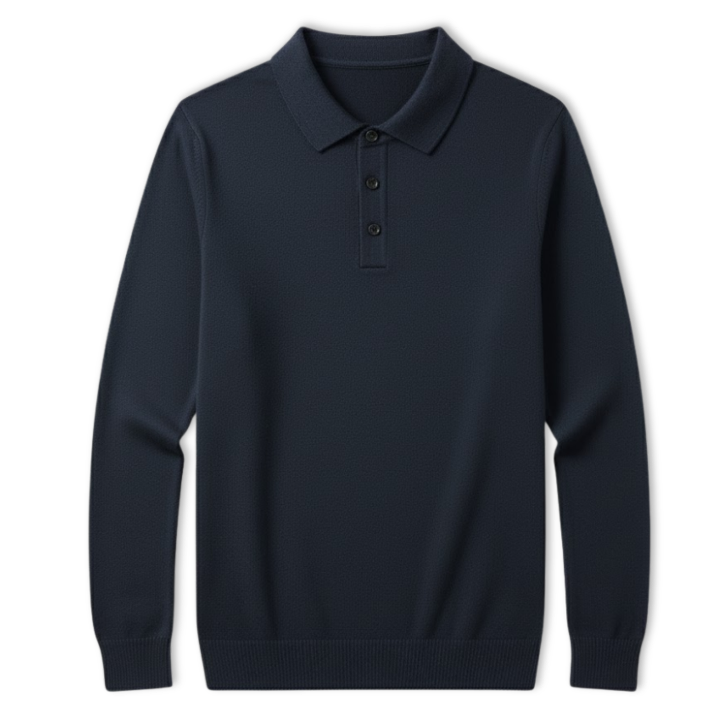 Maison Aurelle - Men’s Long Sleeve Polo Shirt 100% Merino Wool Classic Fit 9