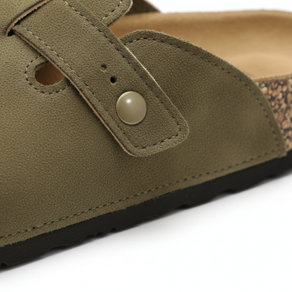 Maison Aurelle - Men's Mules PU Leather Adjustable Strap Casual Footwear 5