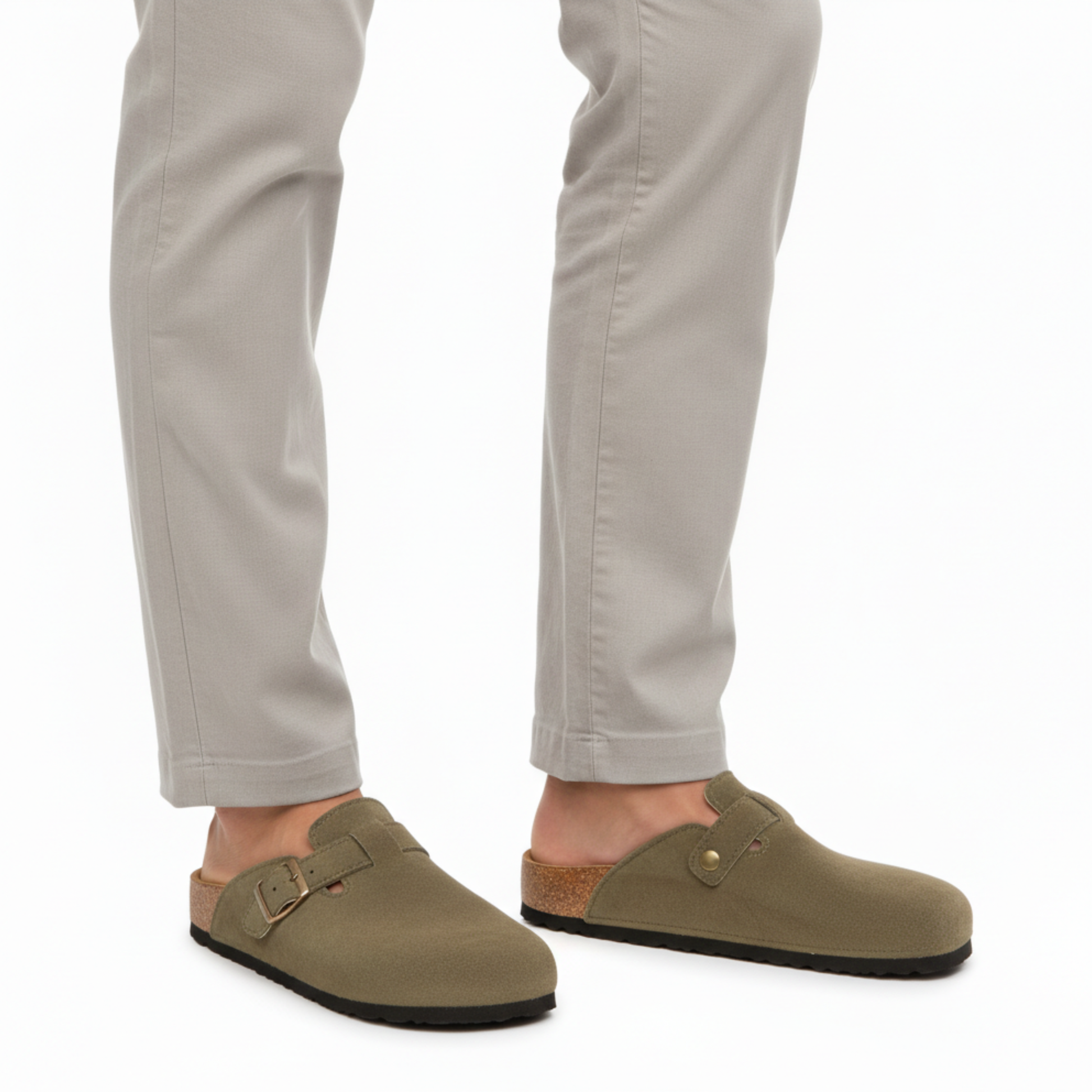 Maison Aurelle - Men's Mules PU Leather Adjustable Strap Casual Footwear 7