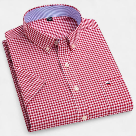 Maison Aurelle - Men's Oxford Cotton Shirt Breathable Summer Elegance 1
