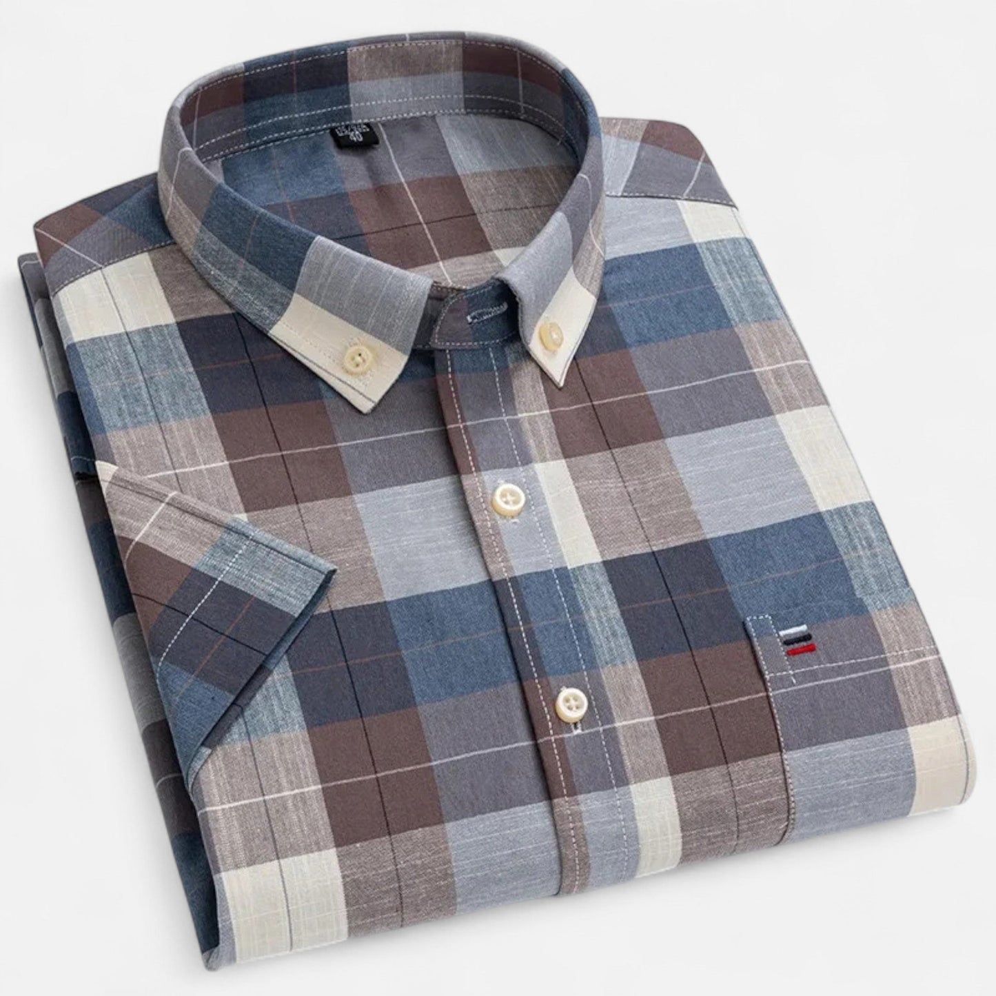 Maison Aurelle - Men's Oxford Cotton Shirt Breathable Summer Elegance 8