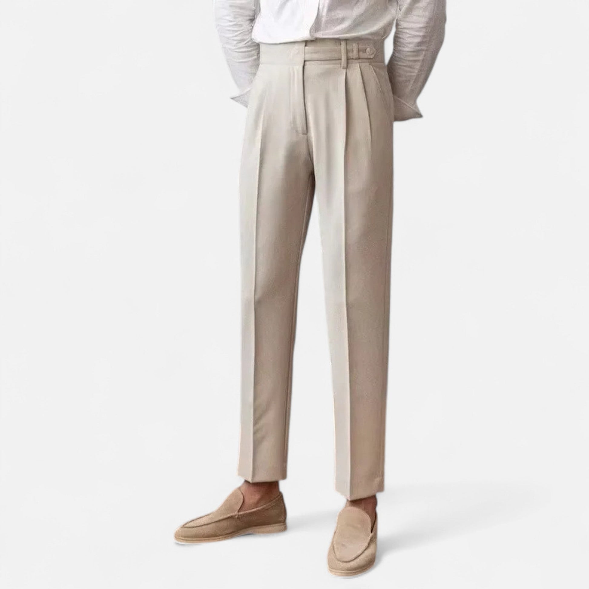 Maison Aurelle - Men's Pants Italian Wool Blend Tailored Fit Elegant 0