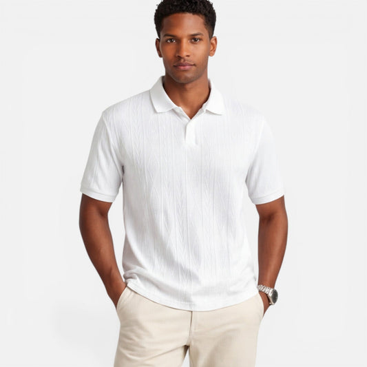 Maison Aurelle - Men's Polo Shirt Breathable Knit Slim Fit Casual 0