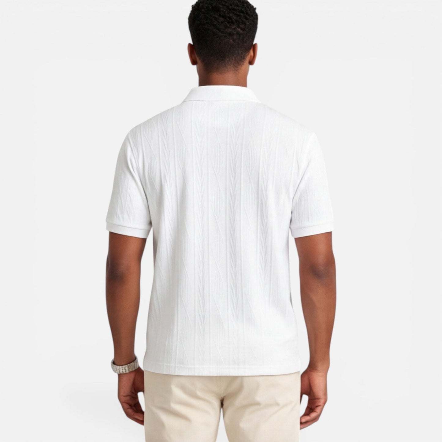 Maison Aurelle - Men's Polo Shirt Breathable Knit Slim Fit Casual 1