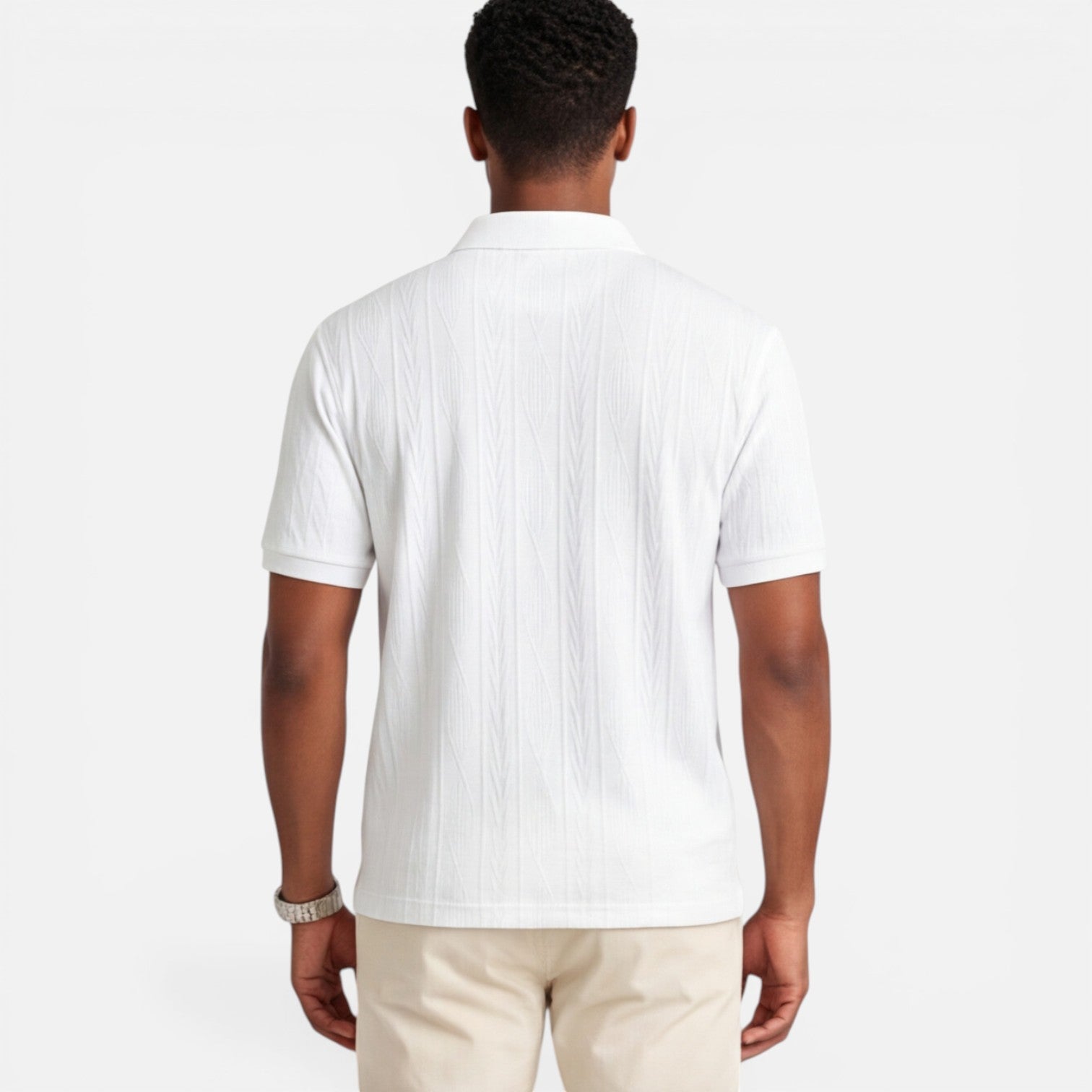 Maison Aurelle - Men's Polo Shirt Breathable Knit Slim Fit Casual 1
