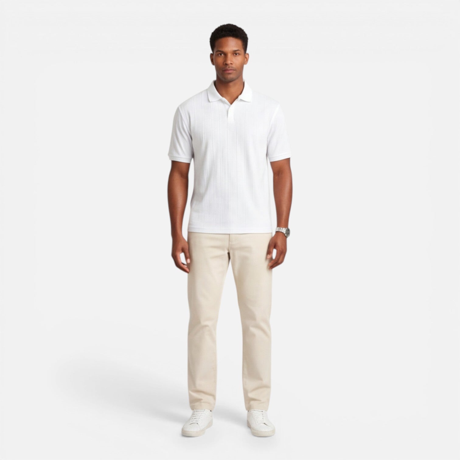 Maison Aurelle - Men's Polo Shirt Breathable Knit Slim Fit Casual 3