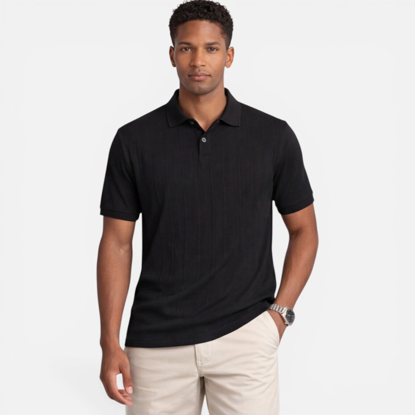 Maison Aurelle - Men's Polo Shirt Breathable Knit Slim Fit Casual 5