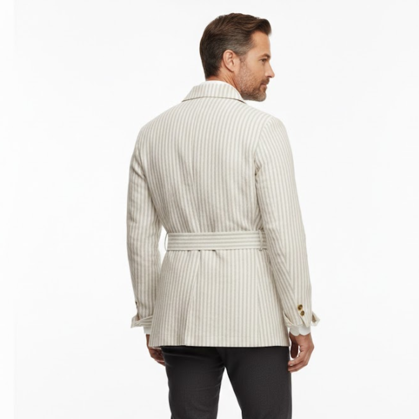 Maison Aurelle - Men’s Safari Jacket Lightweight Breathable Casual Fit 3