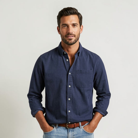 Maison Aurelle - Men’s Shirt Cotton Comfortable Everyday Classic Fit 0