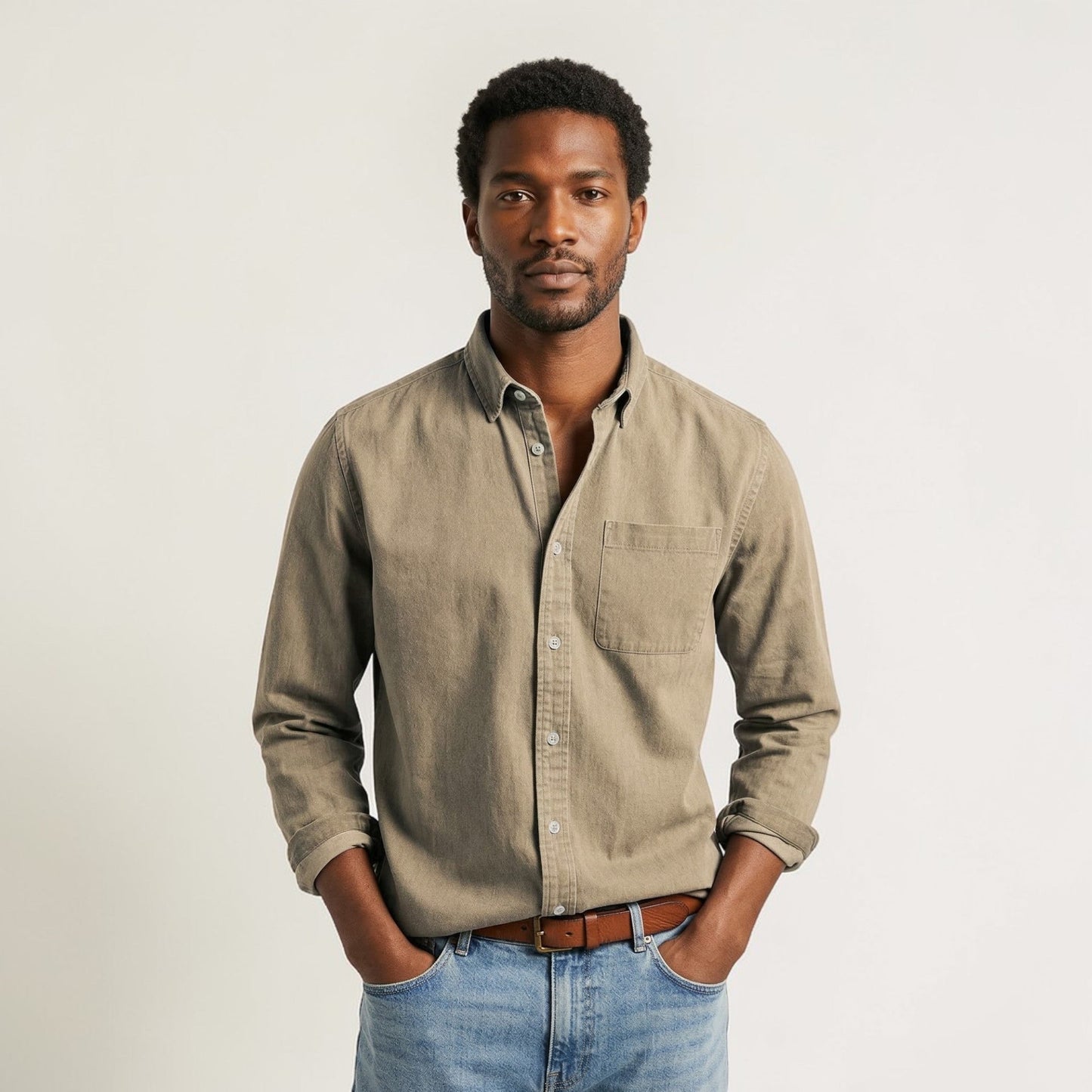 Maison Aurelle - Men’s Shirt Cotton Comfortable Everyday Classic Fit 2