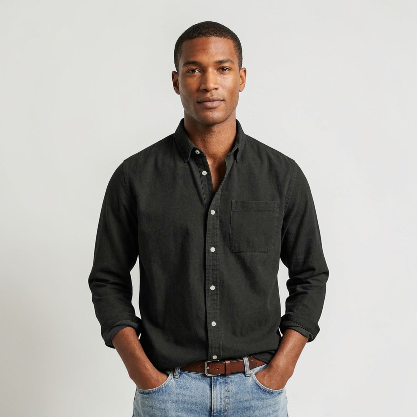 Maison Aurelle - Men’s Shirt Cotton Comfortable Everyday Classic Fit 4