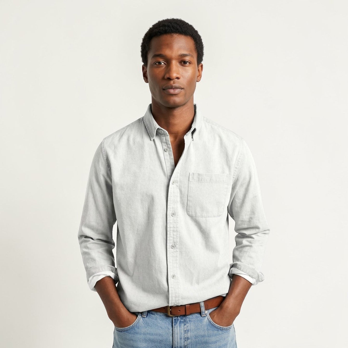 Maison Aurelle - Men’s Shirt Cotton Comfortable Everyday Classic Fit 6