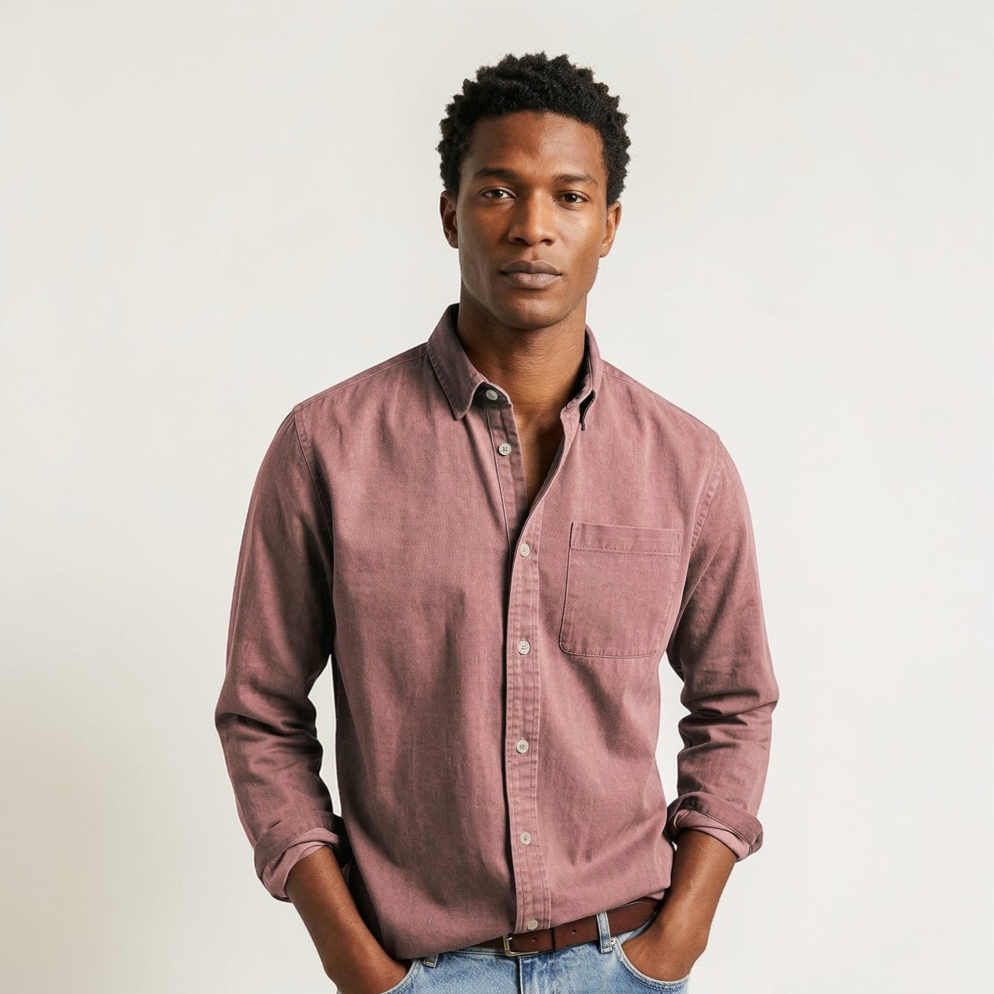 Maison Aurelle - Men’s Shirt Cotton Comfortable Everyday Classic Fit 8
