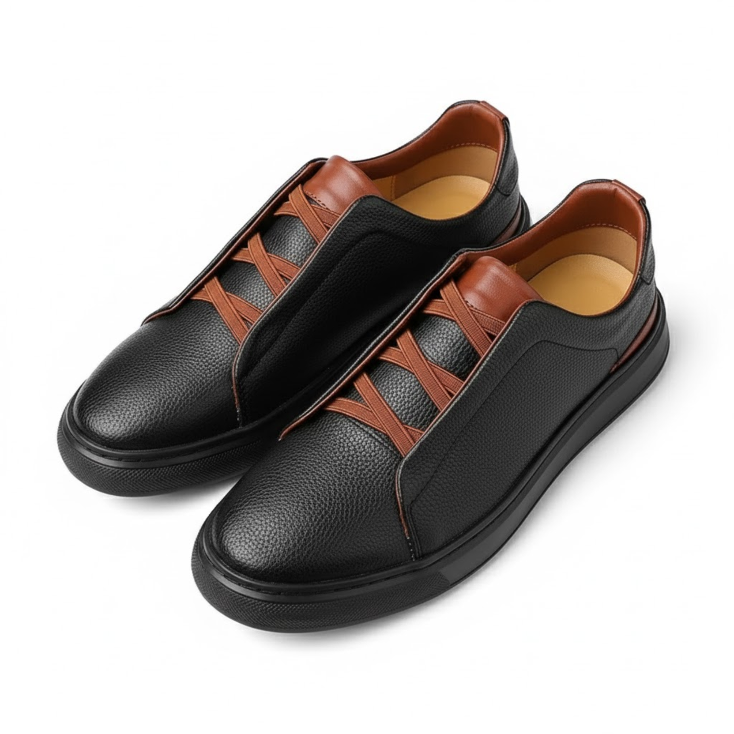 Maison Aurelle - Men’s Slip-On Sneakers Leather Breathable Casual Comfort 1