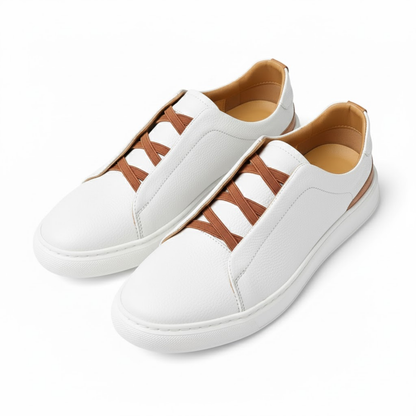 Maison Aurelle - Men’s Slip-On Sneakers Leather Breathable Casual Comfort 5