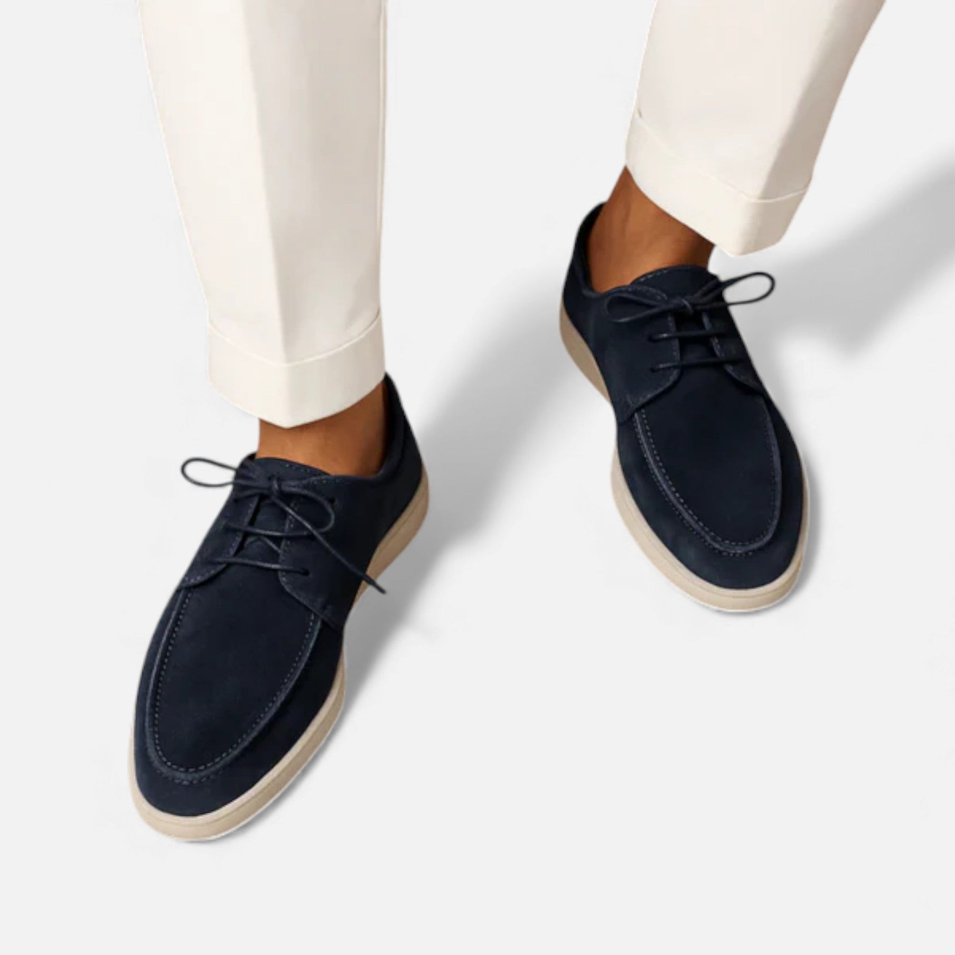 Maison Aurelle - Men's Suede Lace-Up Shoes Comfortable Elegant Fit 0