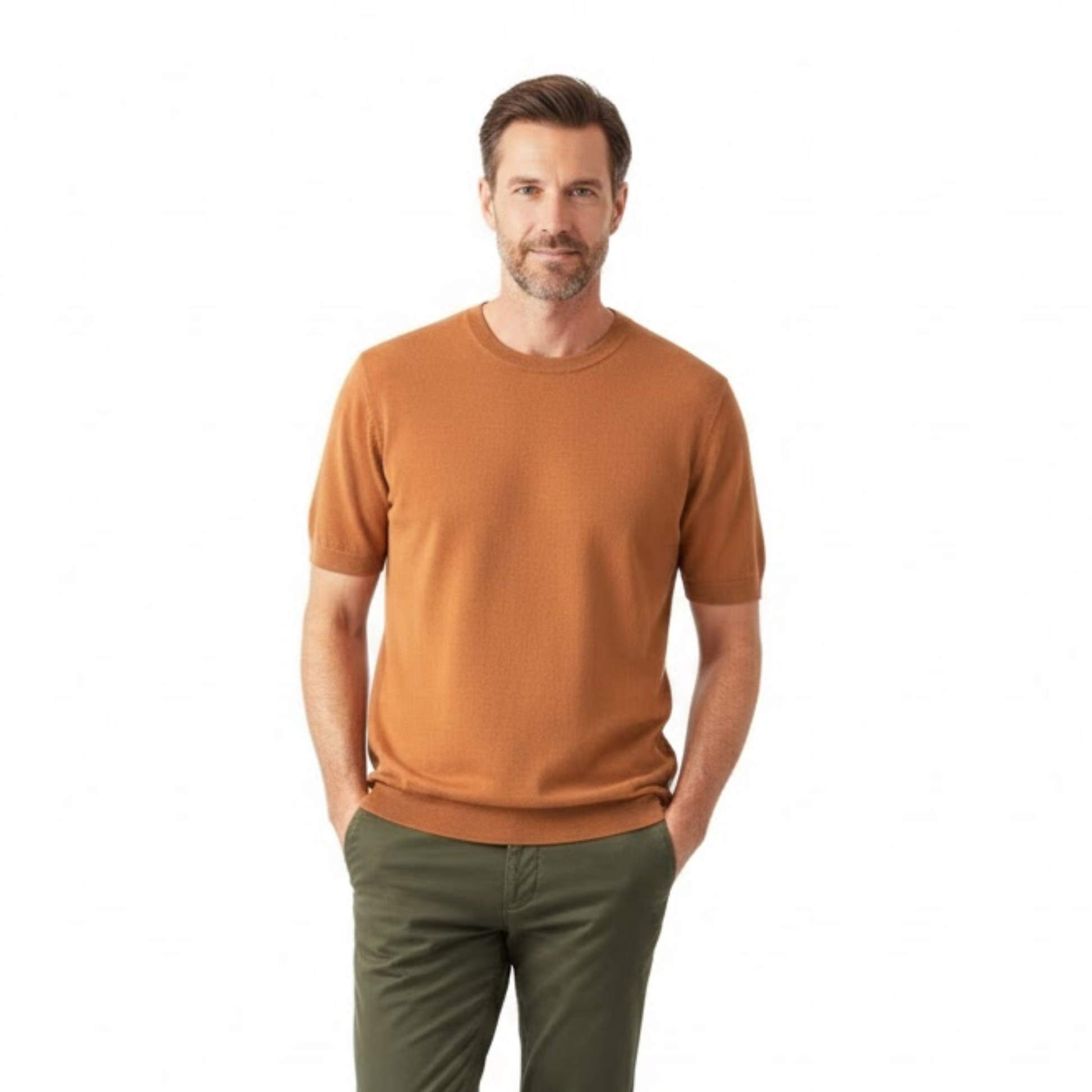 Maison Aurelle - Men’s T-Shirt Merino Wool Blend Breathable Casual Fit 2