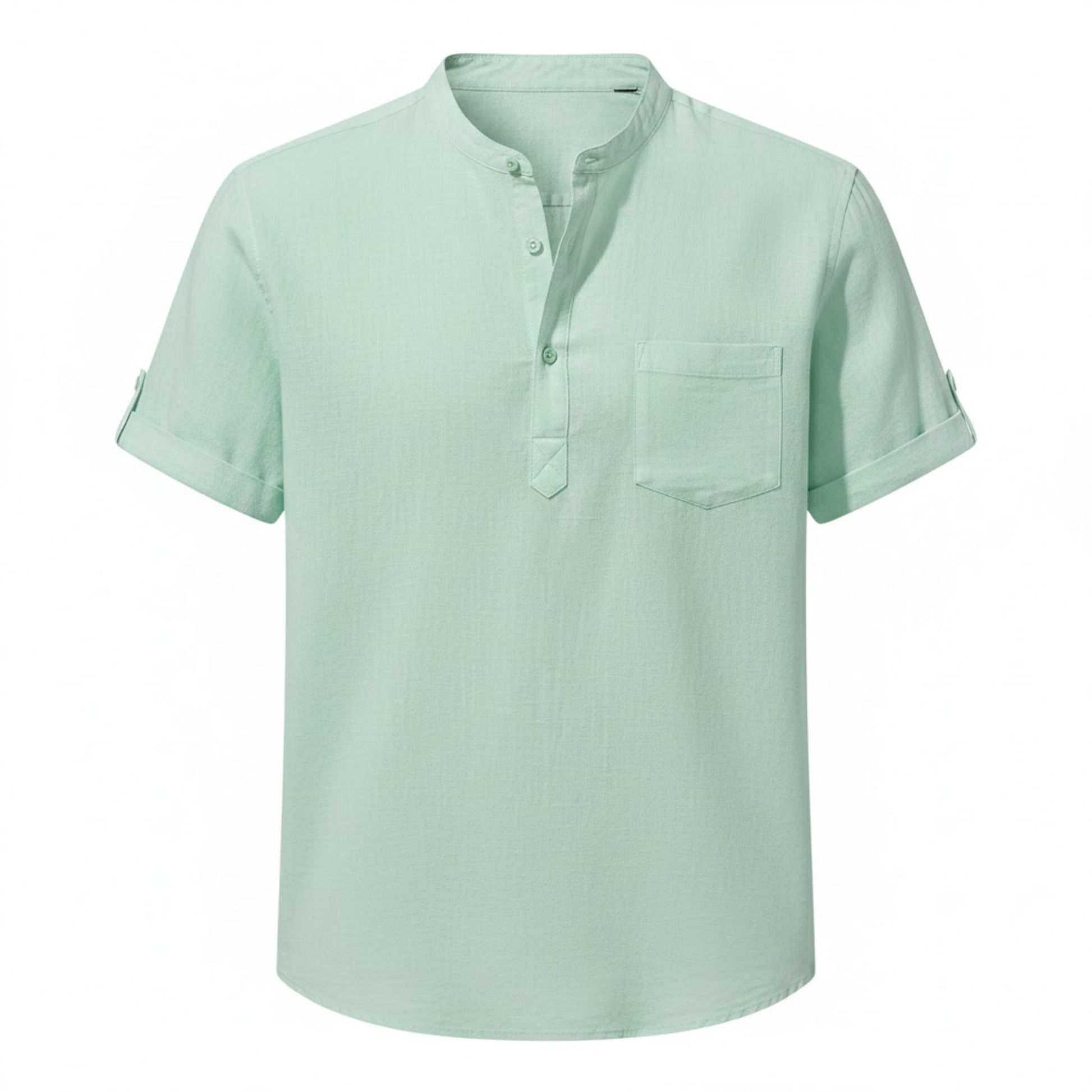 Maison Aurelle - Men’s T Shirt Cotton Linen Casual Lightweight Fit 0