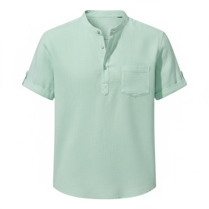 Maison Aurelle - Men’s T Shirt Cotton Linen Casual Lightweight Fit 0