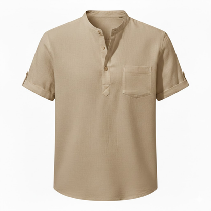 Maison Aurelle - Men’s T Shirt Cotton Linen Casual Lightweight Fit 8