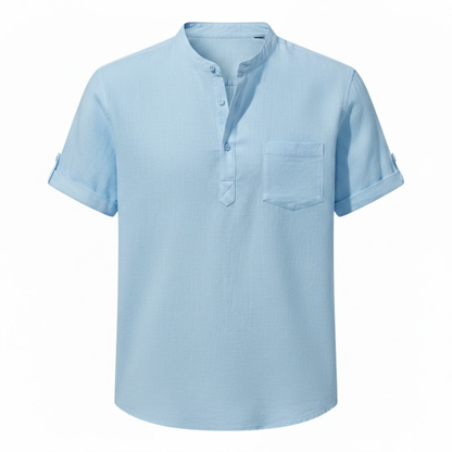 Maison Aurelle - Men’s T Shirt Cotton Linen Casual Lightweight Fit 9