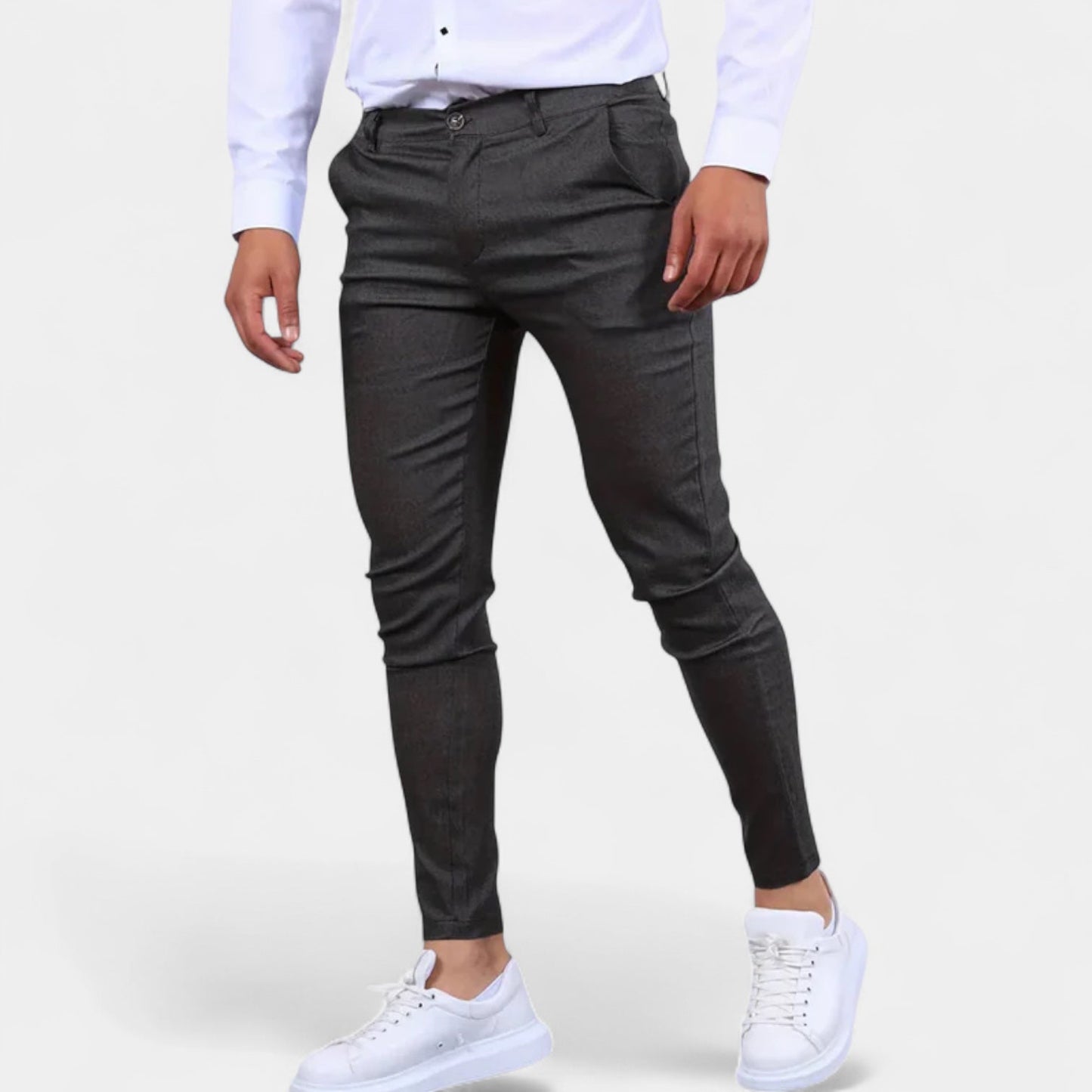 Maison Aurelle - Men’s Trousers Cotton Blend Comfortable Slim Fit 4