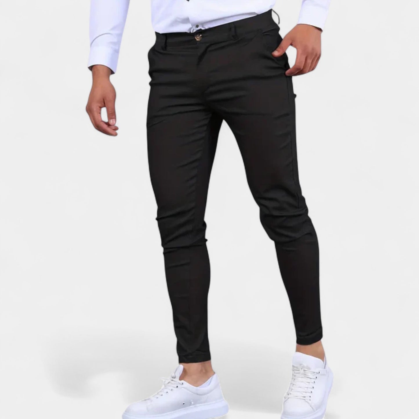 Maison Aurelle - Men’s Trousers Cotton Blend Comfortable Slim Fit 5