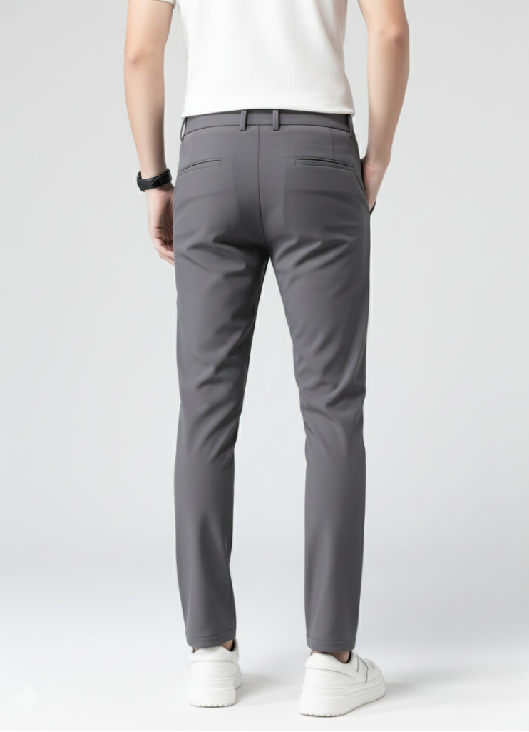 Maison Aurelle - Men's Trousers Polyester-Elastane Stretch Comfortable Slim Fit 3