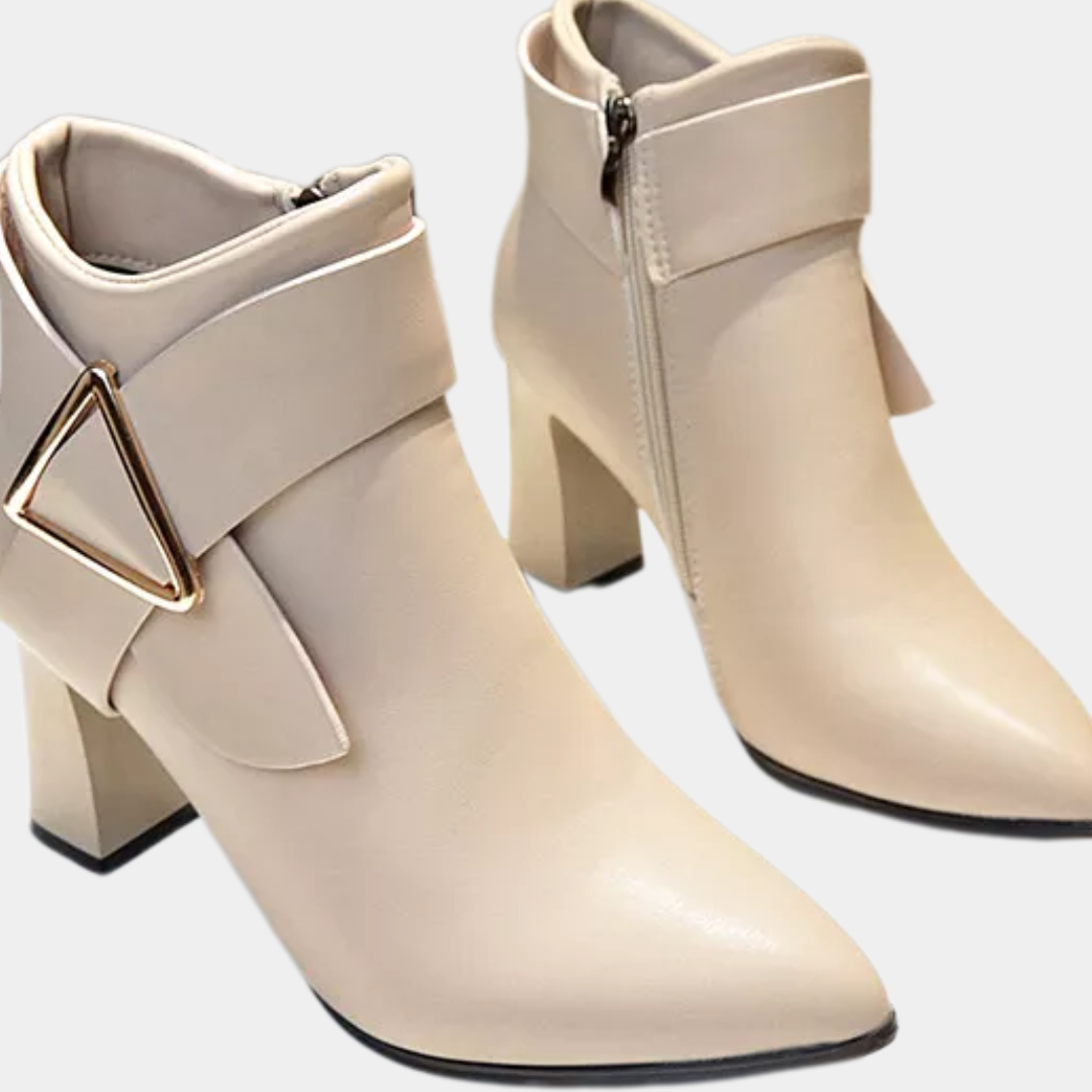 Maison Aurelle - Women’s Black Ankle Boots Faux Leather Elegant Comfort 2