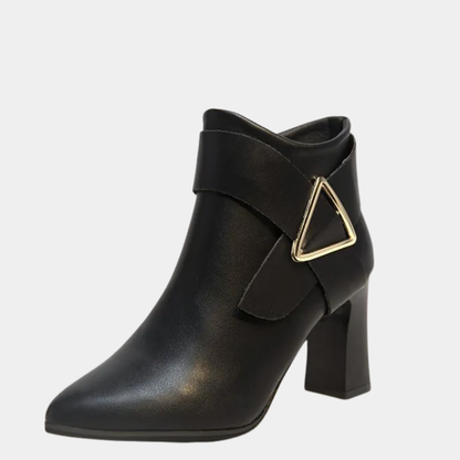 Maison Aurelle - Women’s Black Ankle Boots Faux Leather Elegant Comfort 9