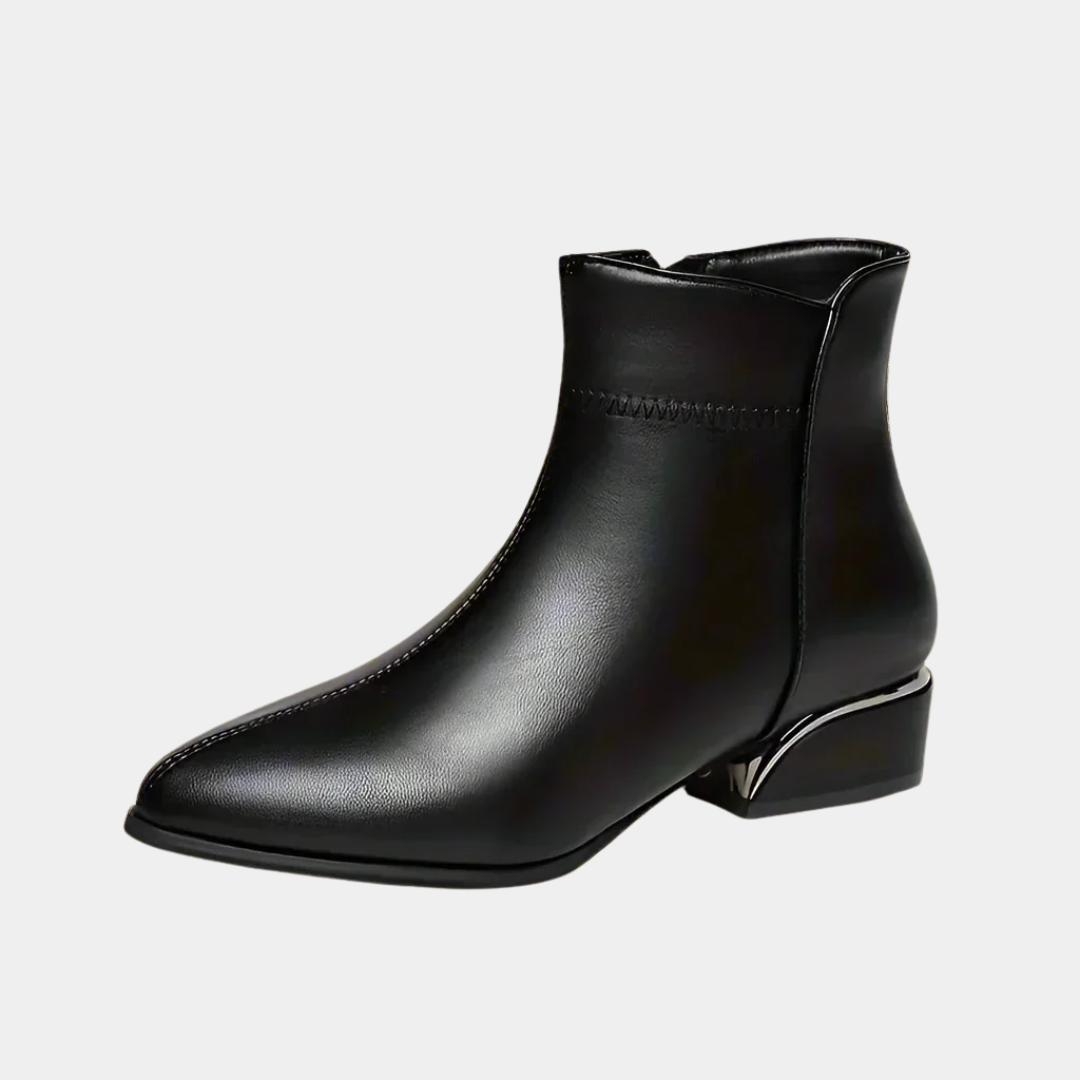 Maison Aurelle - Women’s Black Ankle Boots Vegan Leather Chic Comfort 0