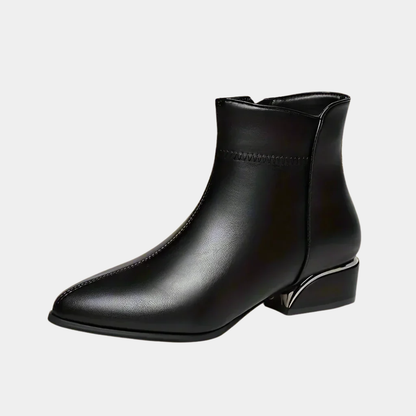 Maison Aurelle - Women’s Black Ankle Boots Vegan Leather Chic Comfort 0