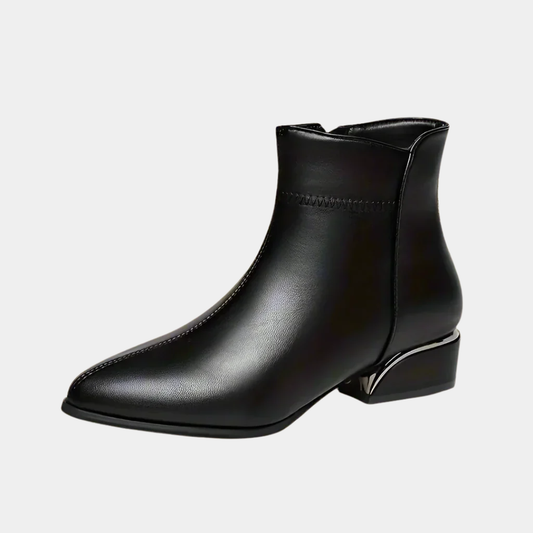 Maison Aurelle - Women’s Black Ankle Boots Vegan Leather Chic Comfort 0