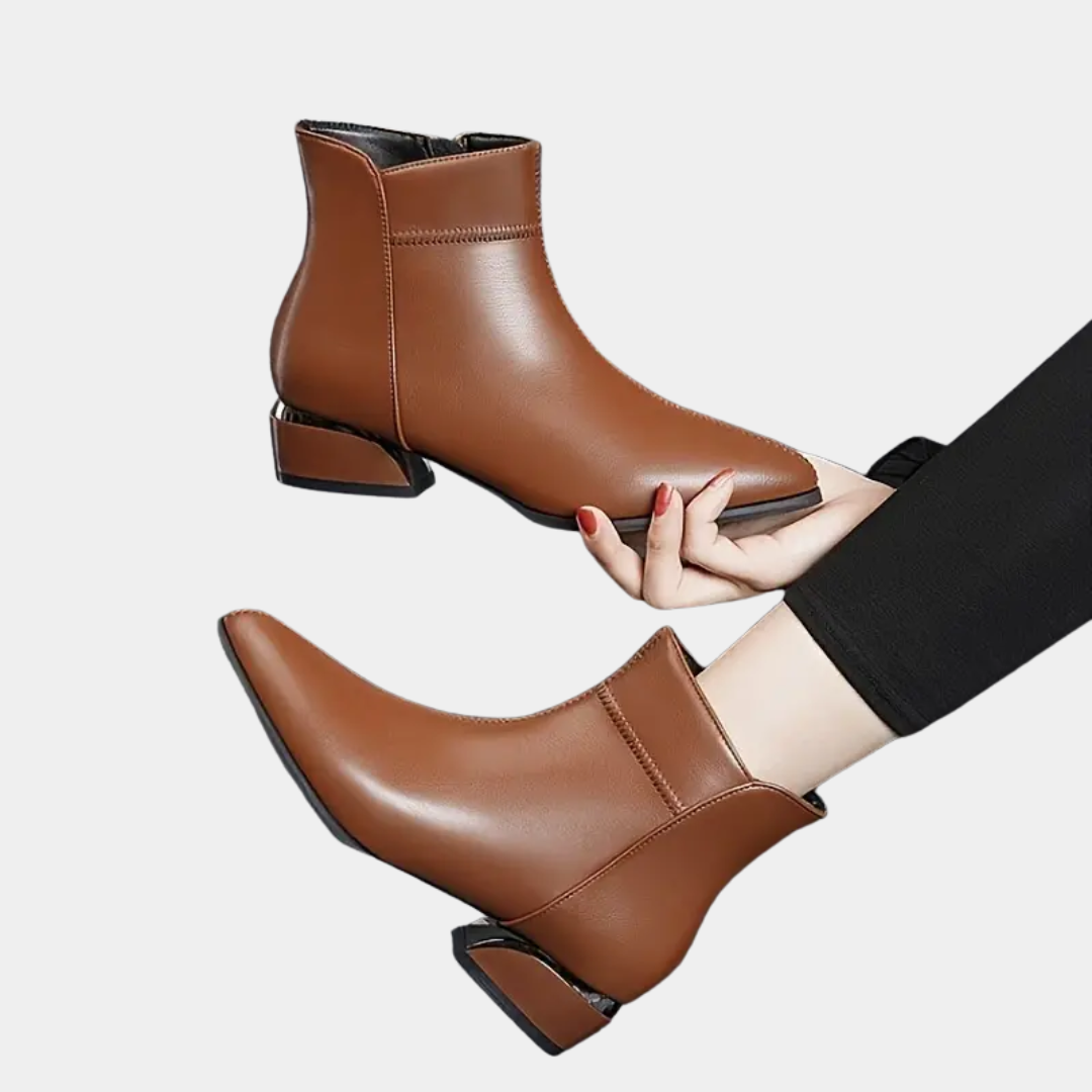 Maison Aurelle - Women’s Black Ankle Boots Vegan Leather Chic Comfort 5