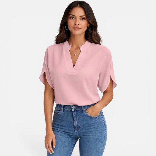 Maison Aurelle - Women’s Chiffon Blouse Breathable Elegant Summer Top 0