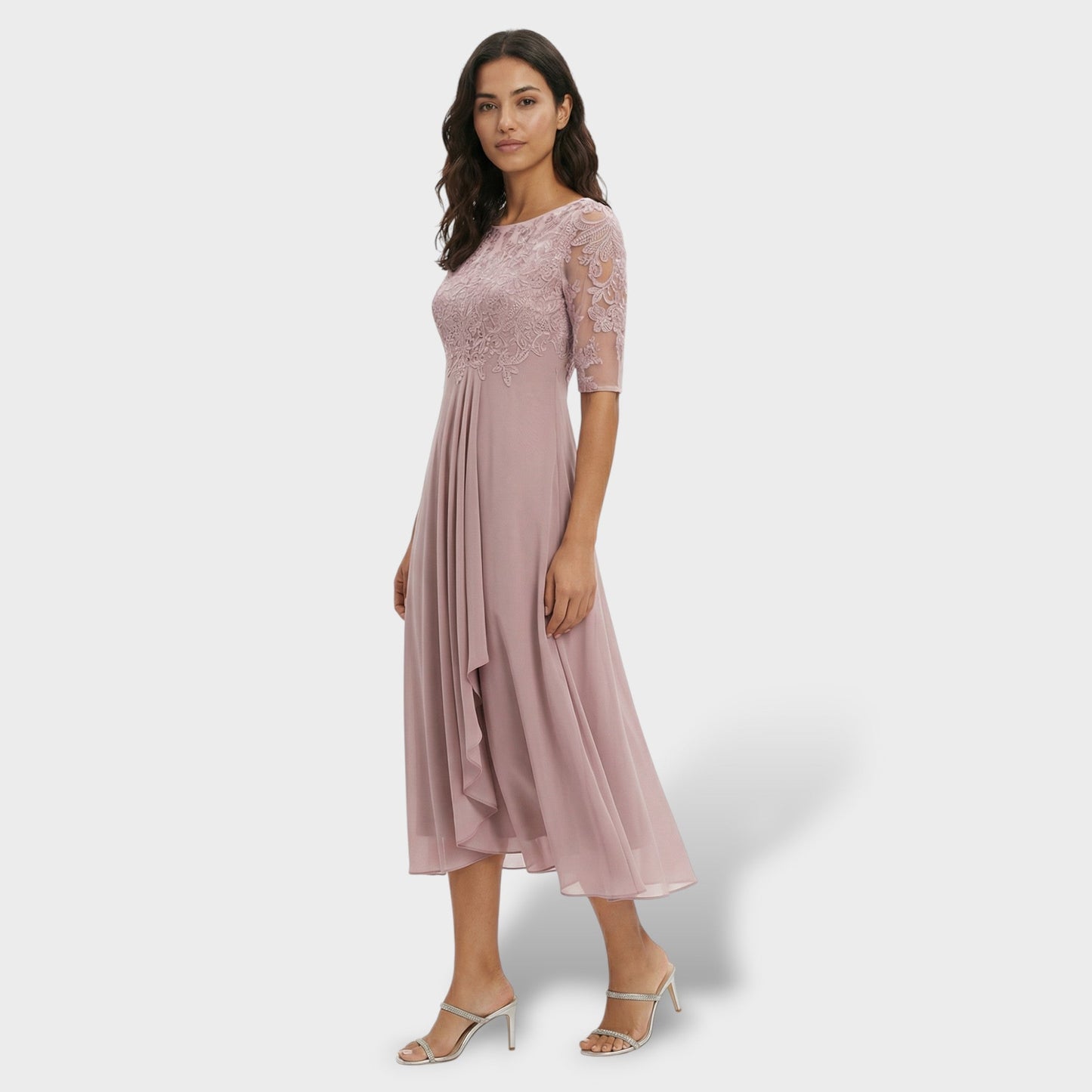 Maison Aurelle - Women’s Chiffon Dress Elegant A-Line Summer Cocktail 1
