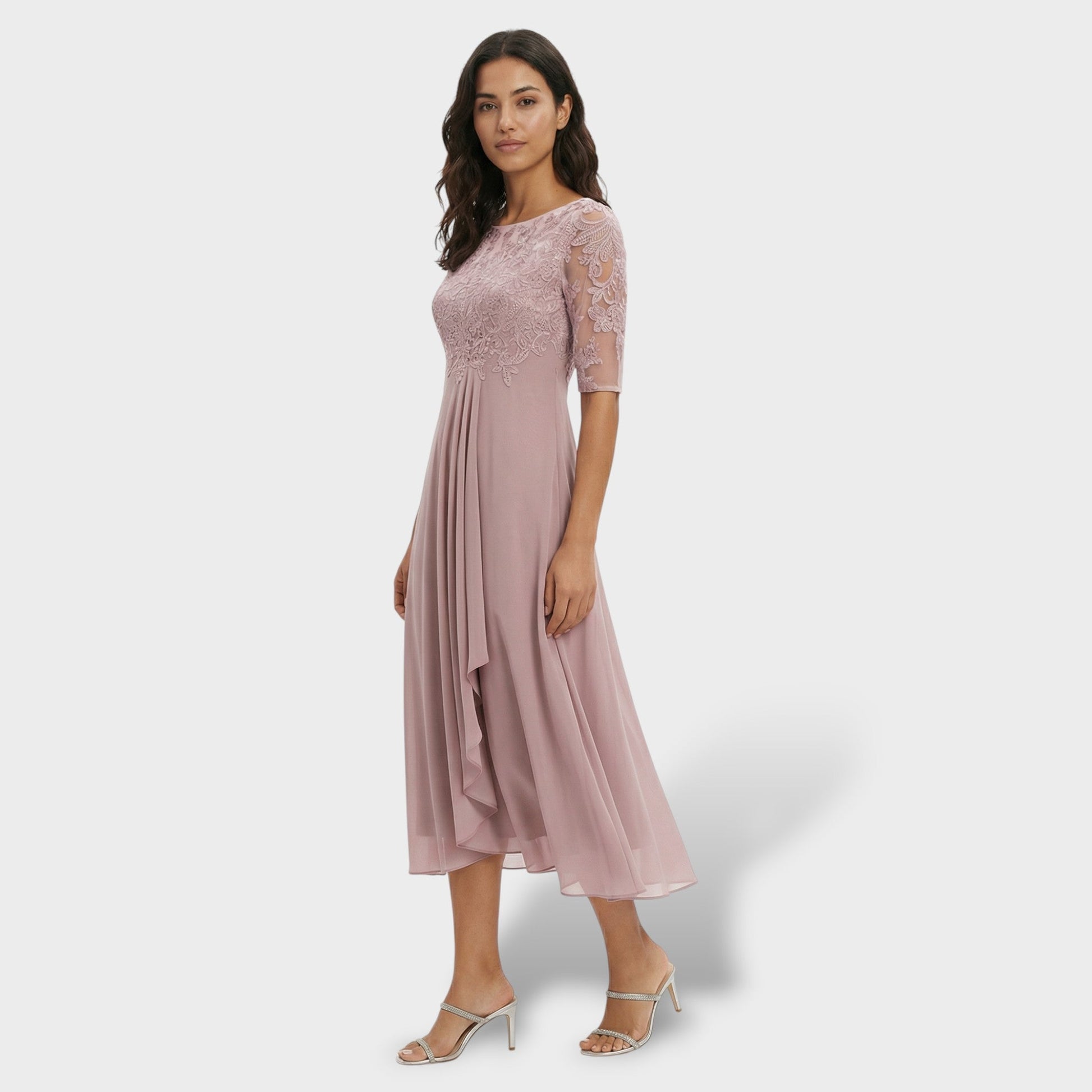 Maison Aurelle - Women’s Chiffon Dress Elegant A-Line Summer Cocktail 1