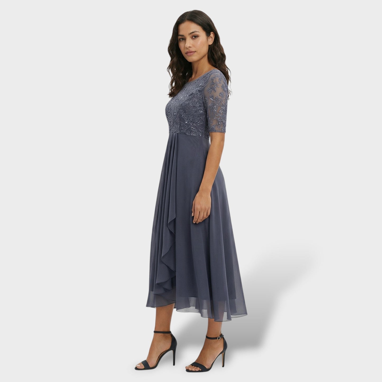 Maison Aurelle - Women’s Chiffon Dress Elegant A-Line Summer Cocktail 6