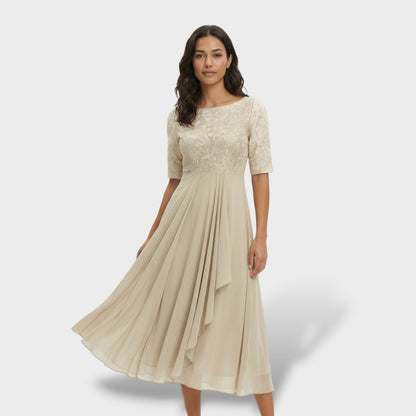 Maison Aurelle - Women’s Chiffon Dress Elegant A-Line Summer Cocktail 7