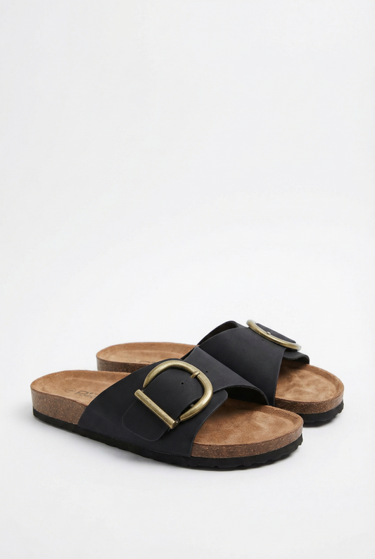 Maison Aurelle - Women's Cork Slippers Adjustable Strap Comfortable Fit 0