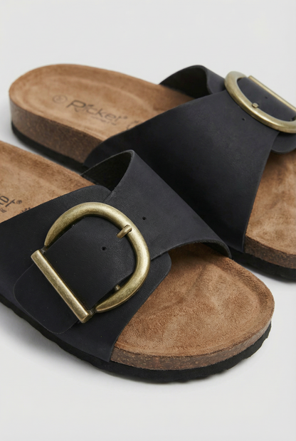 Maison Aurelle - Women's Cork Slippers Adjustable Strap Comfortable Fit 2