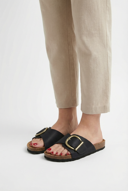 Maison Aurelle - Women's Cork Slippers Adjustable Strap Comfortable Fit 3