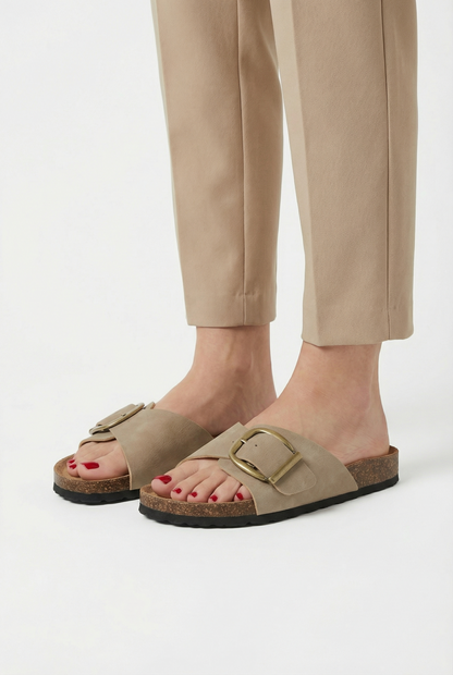 Maison Aurelle - Women's Cork Slippers Adjustable Strap Comfortable Fit 5