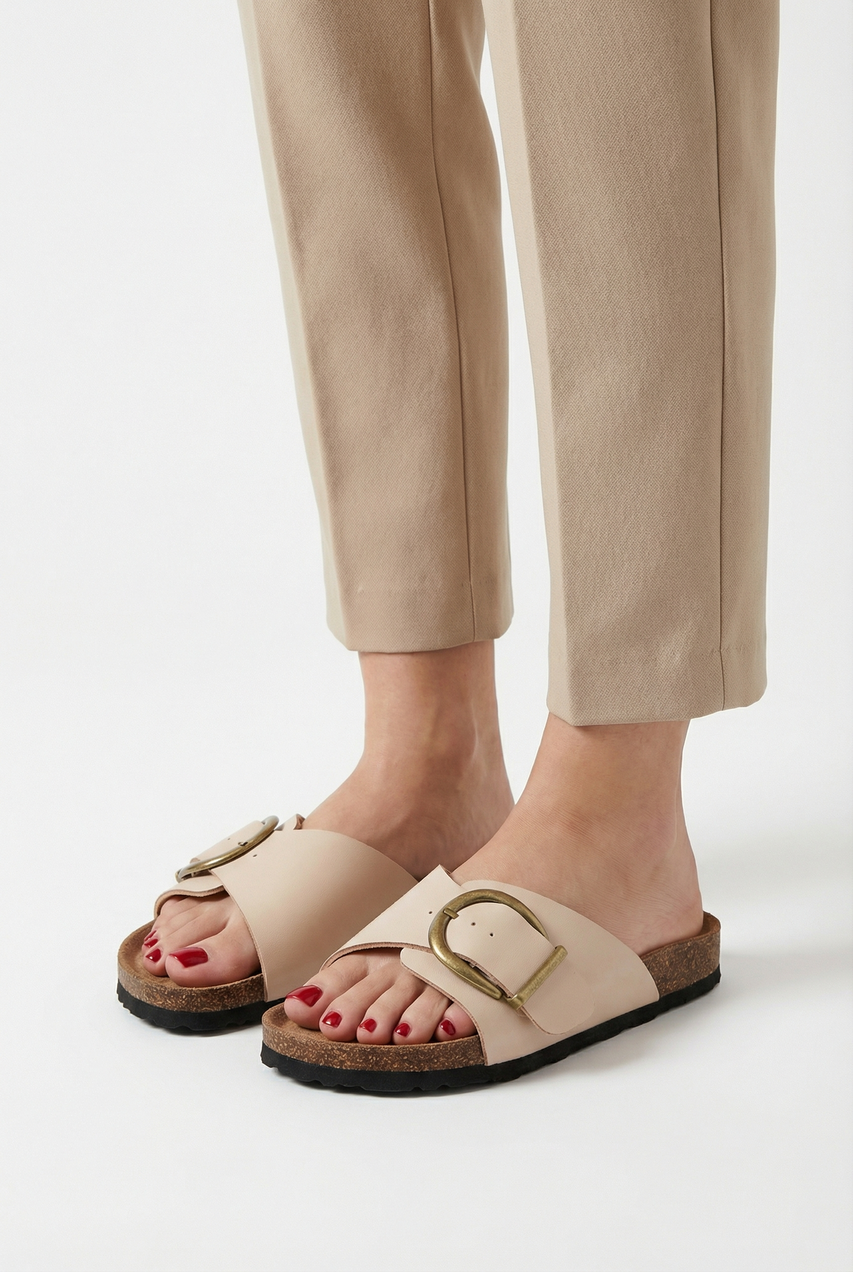 Maison Aurelle - Women's Cork Slippers Adjustable Strap Comfortable Fit 7