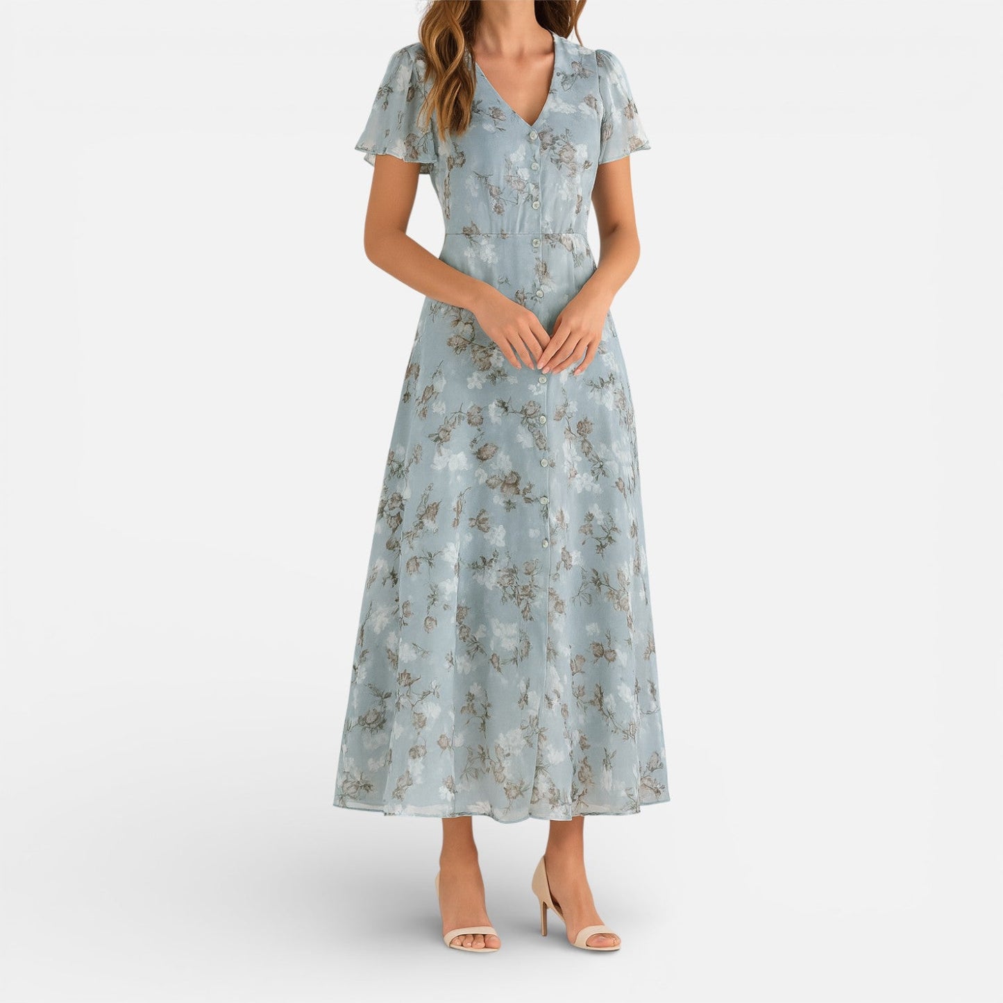 Maison Aurelle - Women’s Floral Maxi Dress Lightweight Elegant Summer Style 5