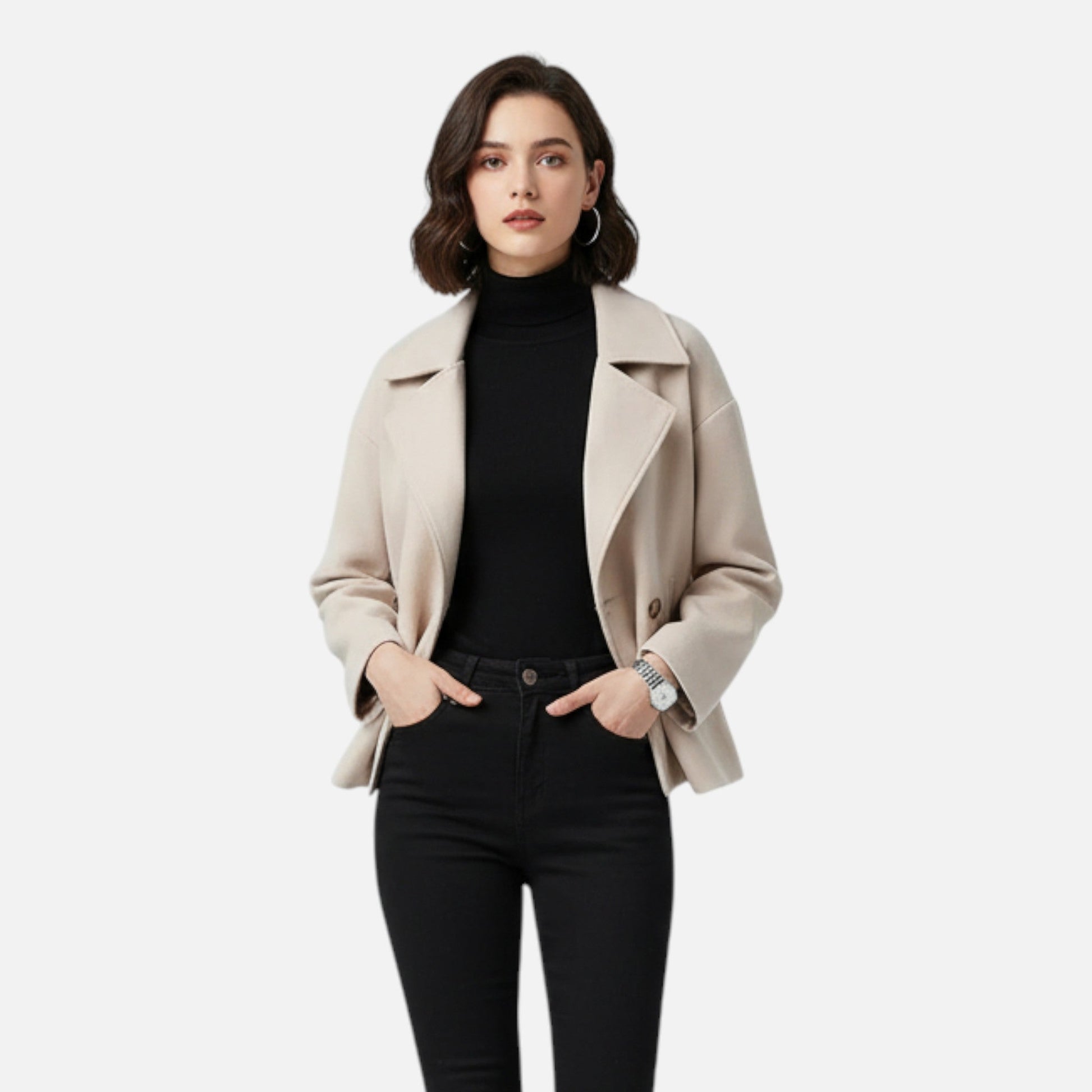 Maison Aurelle - Women's Jacket Lightweight Tailored Elegant Fit 1