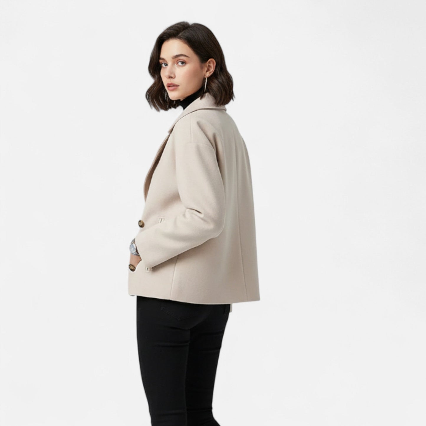 Maison Aurelle - Women's Jacket Lightweight Tailored Elegant Fit 3