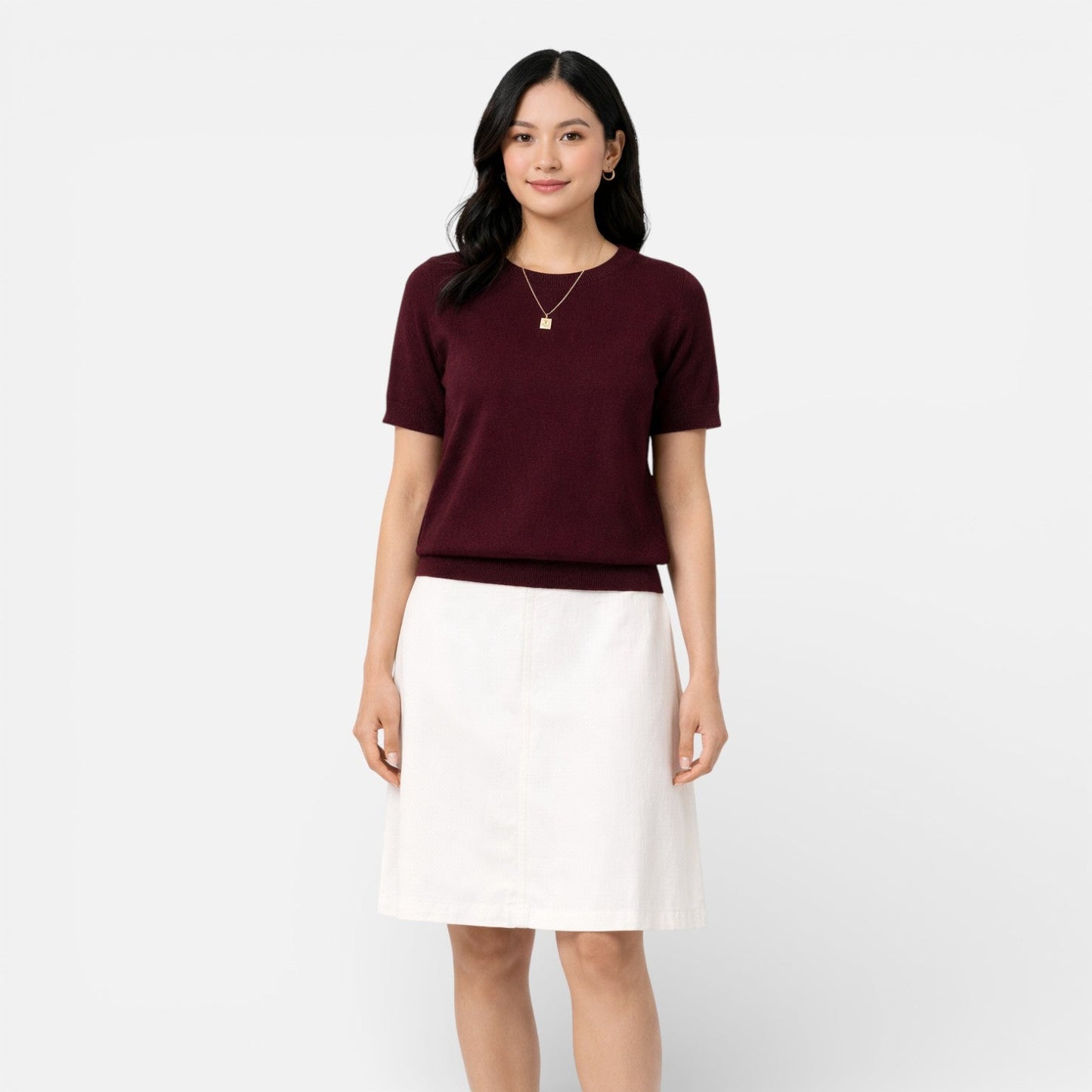 Maison Aurelle - Women’s Knit Top Wool Blend Comfortable Classic Fit 0