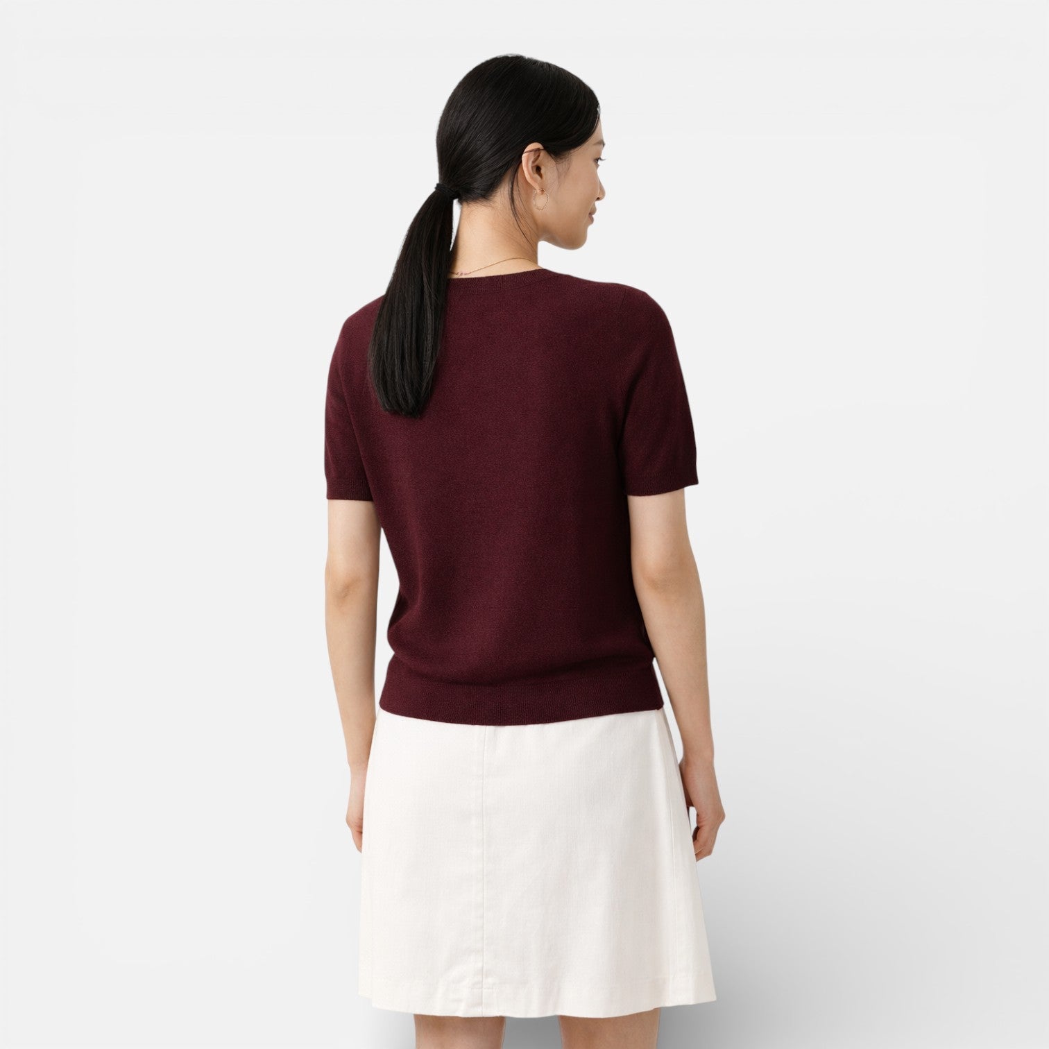 Maison Aurelle - Women’s Knit Top Wool Blend Comfortable Classic Fit 1